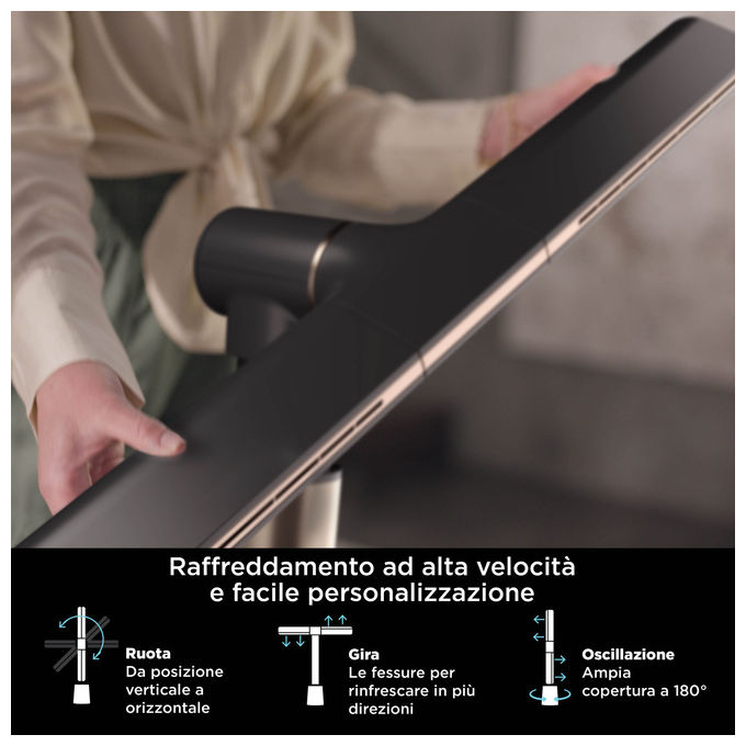 Shark, Ventilatore a Piantana Turbo Blade, Altezza Regolabile, con Telecomando