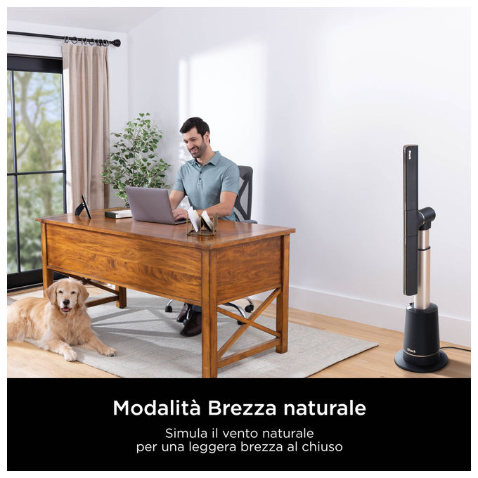 Shark, Ventilatore a Piantana Turbo Blade, Altezza Regolabile, con Telecomando