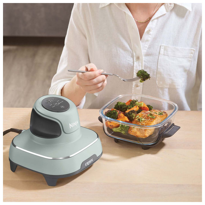 Ninja, Friggitrice ad Aria Calda Crispi, 3.8L, 1700W, Verde, Grigio, Trasparente