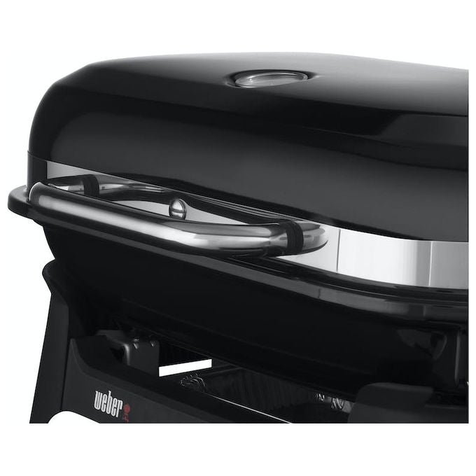 Weber 91010853 Lumin Compact Barbecue Elettrico 2200W 315°C Rosolatura Affumicatura Cottura a Vapore colore Nero