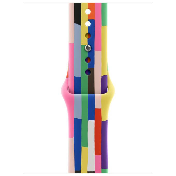 Apple, Cinturino Sport Pride Edition, Multicolore, Fluoroelastomero, S-M