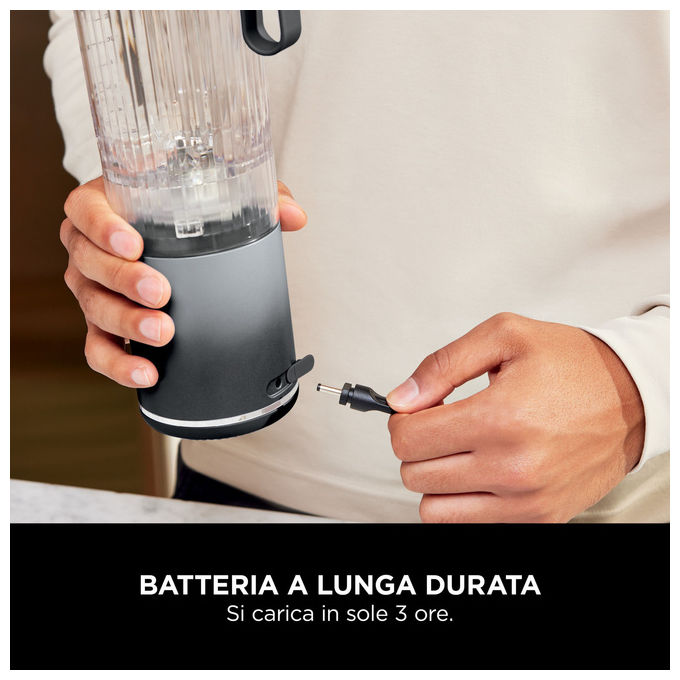 Ninja Frullatore Portatile BC251EUGY 0.57 L Grigio e Trasparente