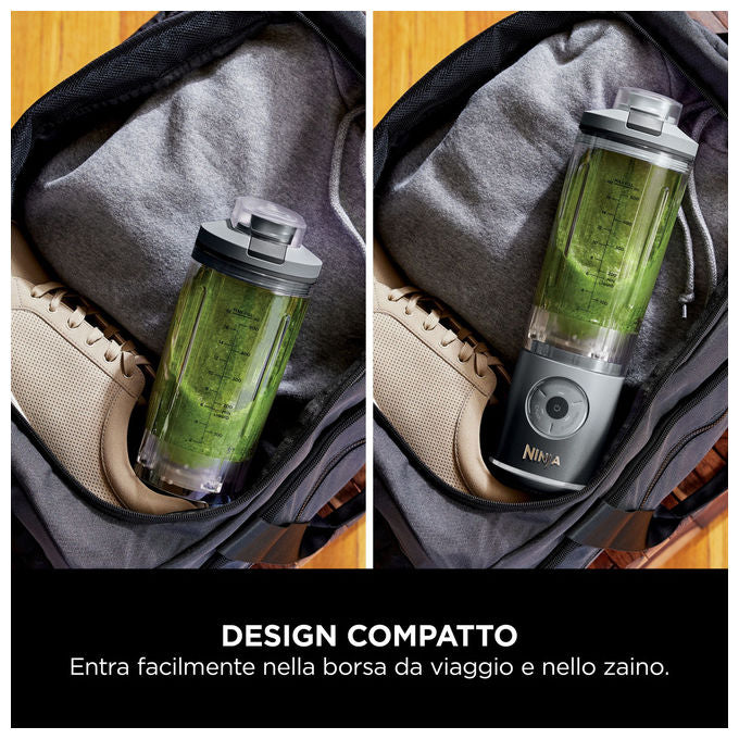 Ninja Frullatore Portatile BC251EUGY 0.57 L Grigio e Trasparente