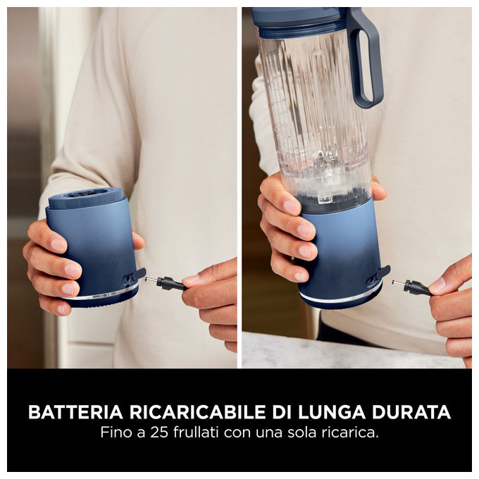 Ninja, Frullatore Portatile Blast Max, Blu Navy, 570ml