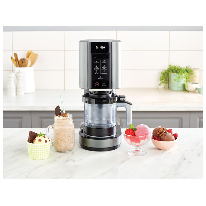 Ninja NC302EU CREAMi Gelatiera 2 vasetti 900 ml 800 W 7 programmi colore Nero