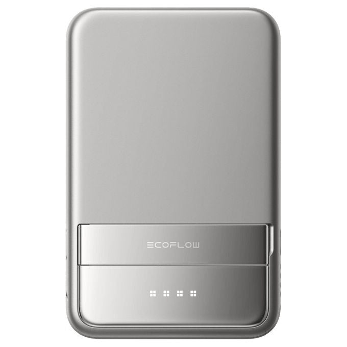 EcoFlow, Batteria Portatile 5000mAh, Carica Wireless, Argento
