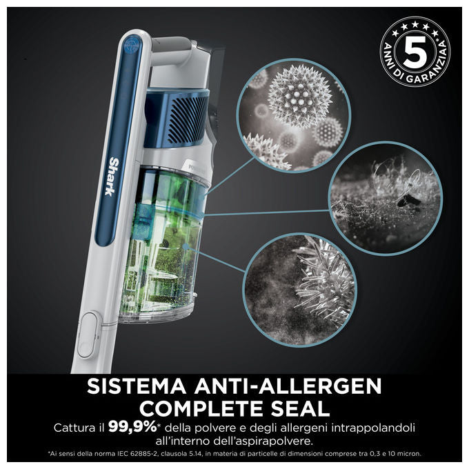 Shark, Aspirapolvere Senza Filo PowerPro con Anti Hair Wrap e FloorDetect, Blu Scuro Metallizzato