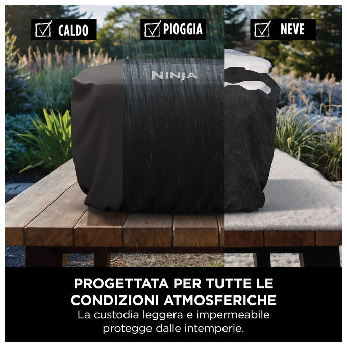 Ninja XSKMOCVREUUK Artisan Custodia Forno per Pizza da Esterno Impermeabile Protezione UV colore Nero