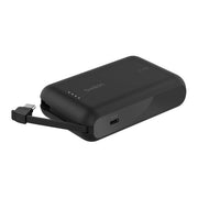 Belkin Powerbank 10000 mAh Nero con Cavo USB-C Integrato 20W