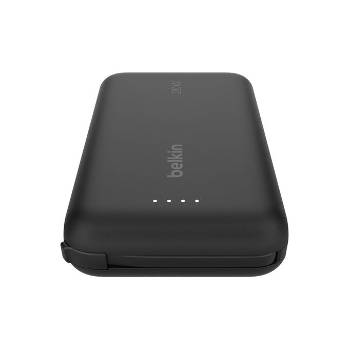 Belkin Powerbank 10000 mAh Nero con Cavo USB-C Integrato 20W