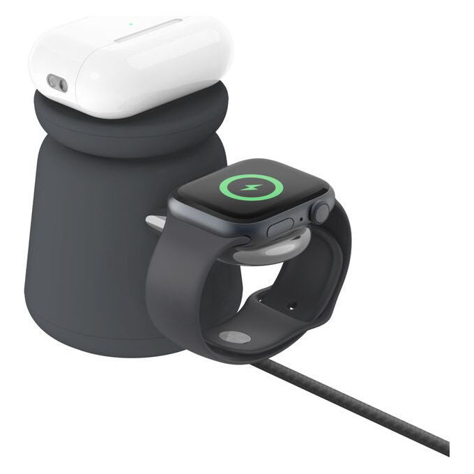 Belkin BoostCharge Pro, Caricatore Wireless Rapido 2 in 1 Qi2, 15W, Antracite