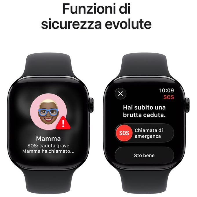 Apple Watch Series 11 46mm GPS + Cellular Alluminio Jet Black Sport Band Nero S-M