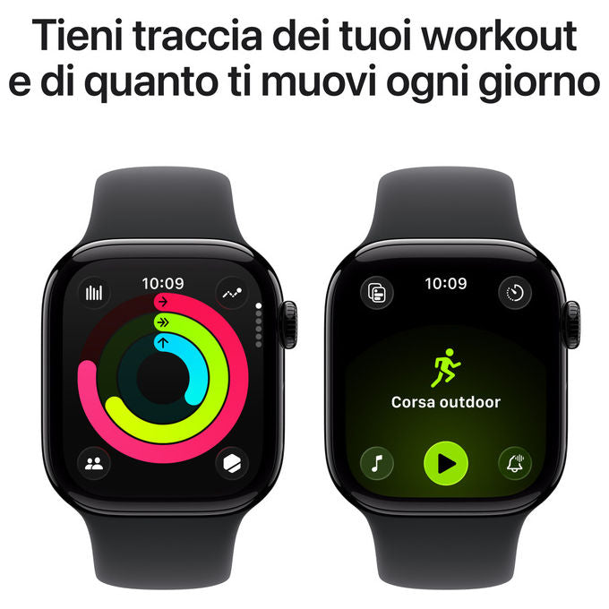 Apple Watch Series 11 GPS Cellular 42mm Cassa Alluminio Jet Black Sport Band Nero