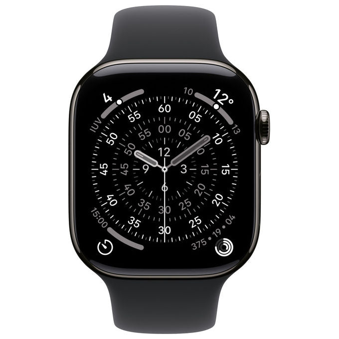 Apple Watch Series 11 46mm GPS + Cellular Titanio Ardesia Sport Band Nero M-L