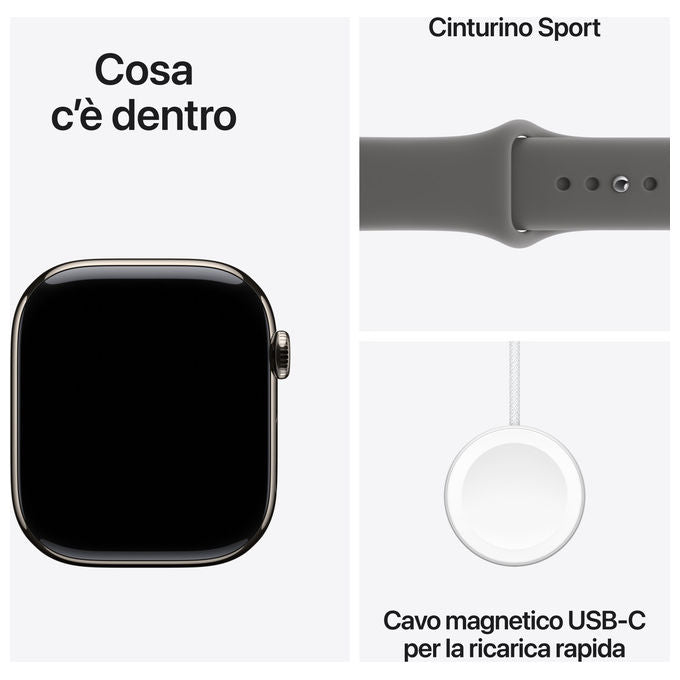 Apple Watch Series 11 GPS + Cellular 46mm Titanio Grigio Pietra