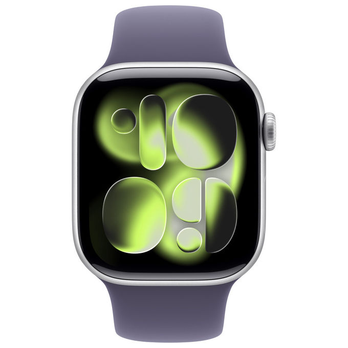 Apple Watch Series 11 42mm GPS Cellular Cassa Alluminio Argento Sport Band Viola Nebbia