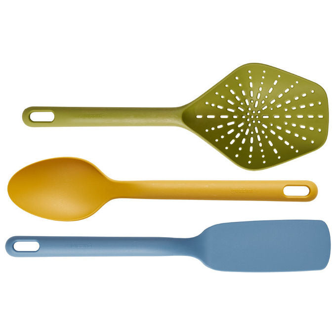 Guzzini Set 3 Mestoli Cucina Schiumaiola Cucchiaione Spatola