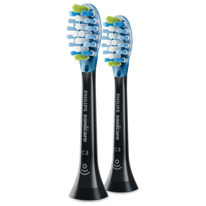Philips Testine di Ricambio Sonicare HX9042-88 Plaque Defence Nero Confezione da 2
