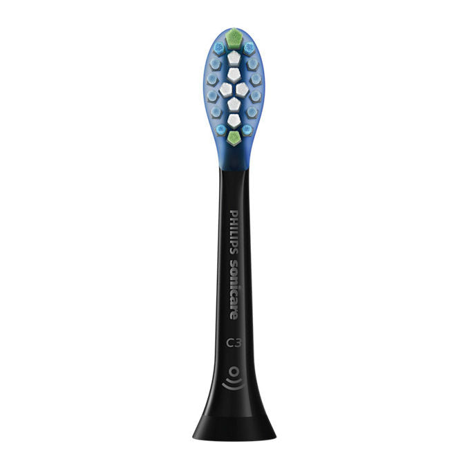 Philips Testine di Ricambio Sonicare HX9042-88 Plaque Defence Nero Confezione da 2