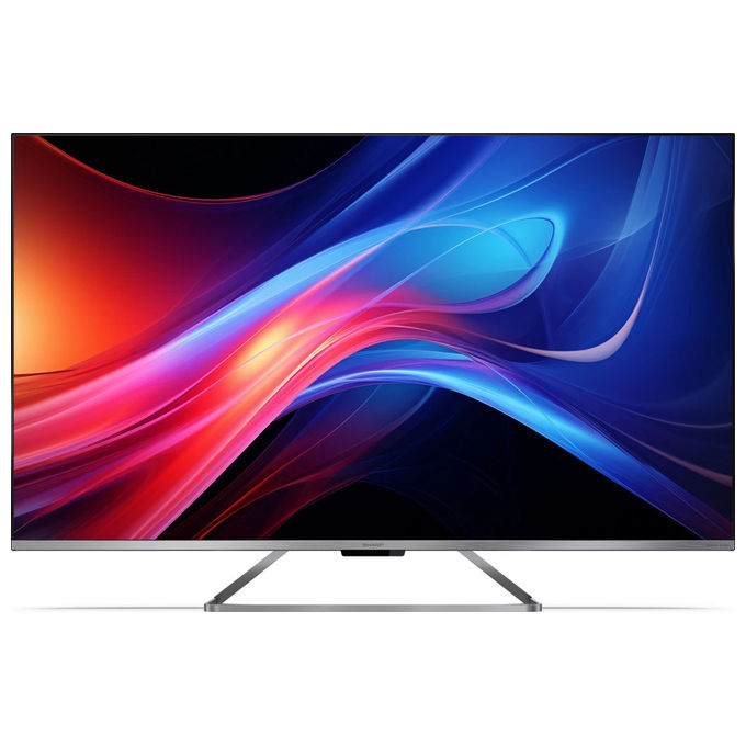Sharp 55GP7265E Google TV QLED 4K 55'' Frameless HDR Dolby Vision Dolby Atmos colore Argento