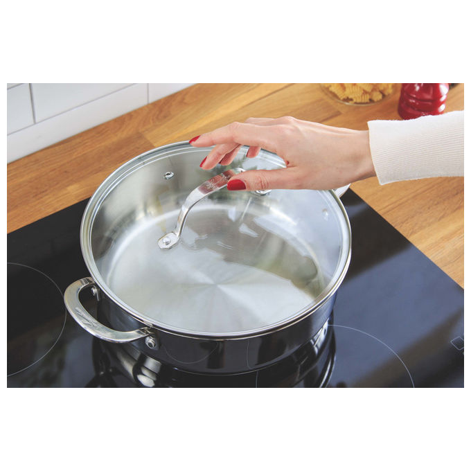 Lagostina Set di Pentole Evelia 13 Pezzi Acciaio Inox con Coperchi in Vetro