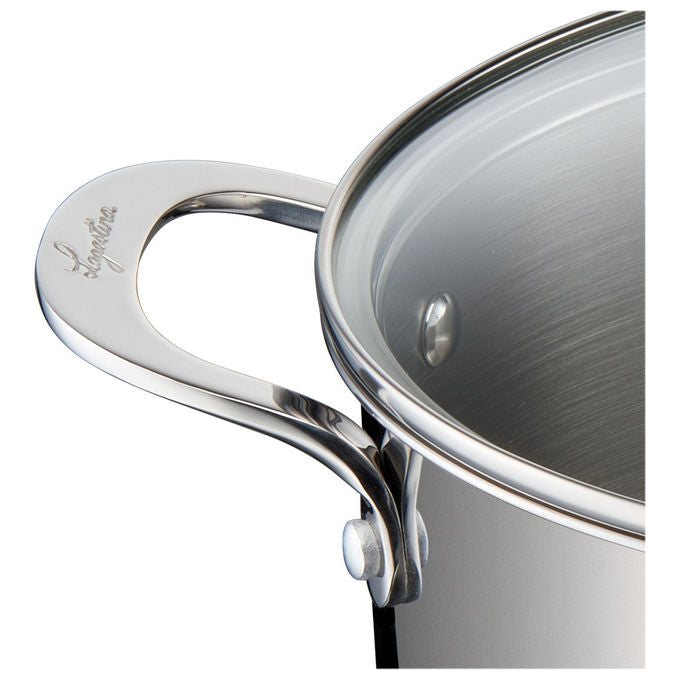 Lagostina Set di Pentole Evelia 13 Pezzi Acciaio Inox con Coperchi in Vetro