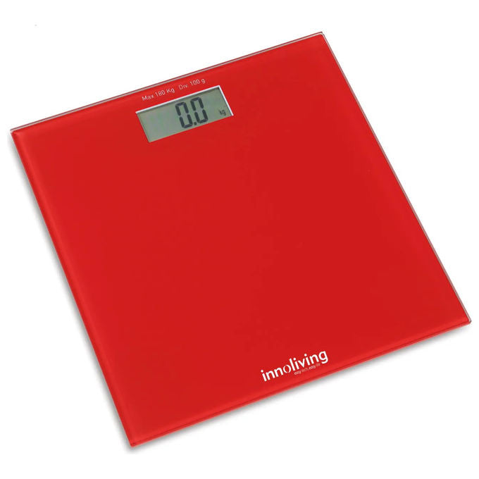 Innoliving Bilancia Pesapersone Digitale in Bambu' Rossa Tecnologia Step-On