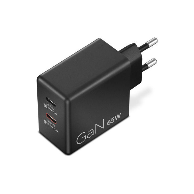 Lenovo Alimentatore Dual GaN 65W Universale Nero USB-C
