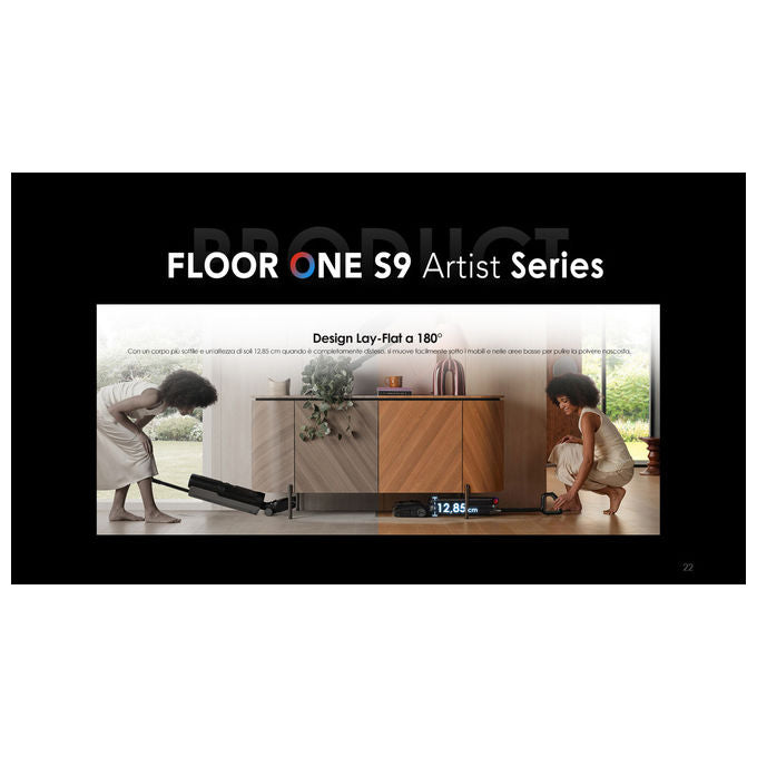 Tineco Aspirapolvere Lavapavimenti Floor One S9 Artist Premium 22kPa Autopulizia 85°C