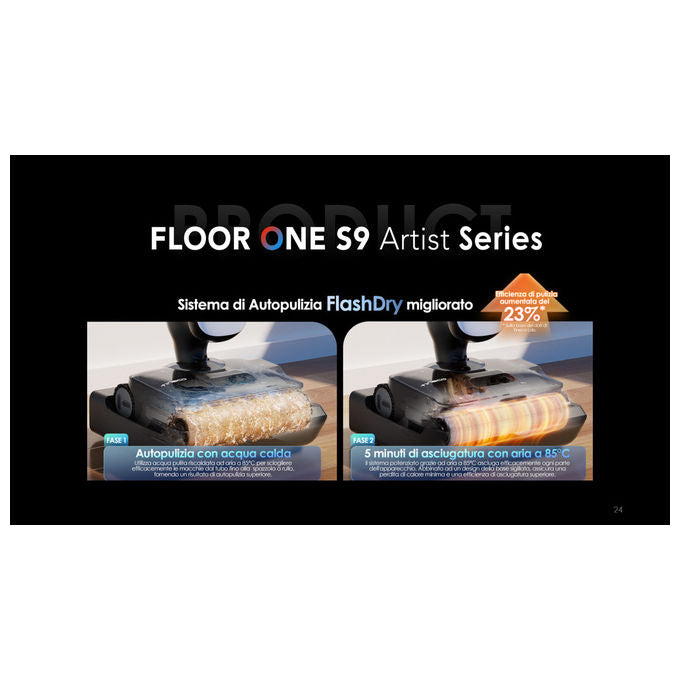 Tineco Aspirapolvere Lavapavimenti Floor One S9 Artist Premium 22kPa Autopulizia 85°C