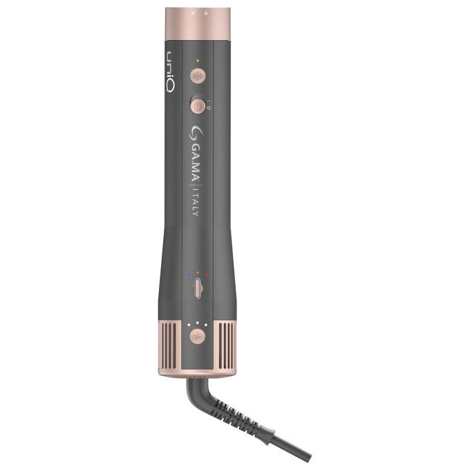 Ga.ma GH0113 UniQ Aura Asciugacapelli Multistyler 4 in 1 1500W Motore Brushless 100.000 rpm Tecnologia Coanda Tormalina Autopulizia colore Grigio Rosa
