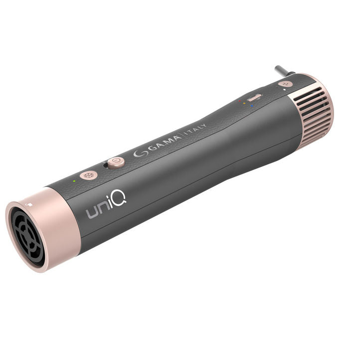 Ga.ma GH0113 UniQ Aura Asciugacapelli Multistyler 4 in 1 1500W Motore Brushless 100.000 rpm Tecnologia Coanda Tormalina Autopulizia colore Grigio Rosa