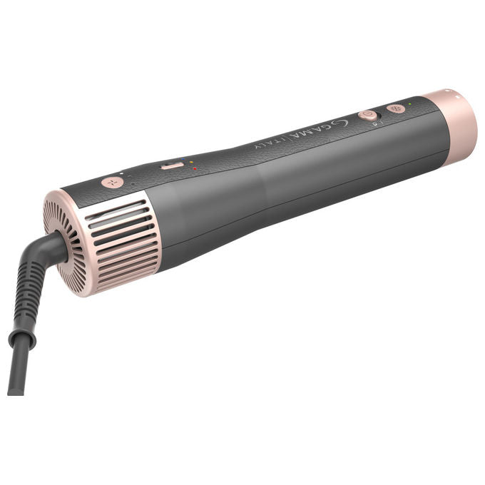 Ga.ma GH0113 UniQ Aura Asciugacapelli Multistyler 4 in 1 1500W Motore Brushless 100.000 rpm Tecnologia Coanda Tormalina Autopulizia colore Grigio Rosa