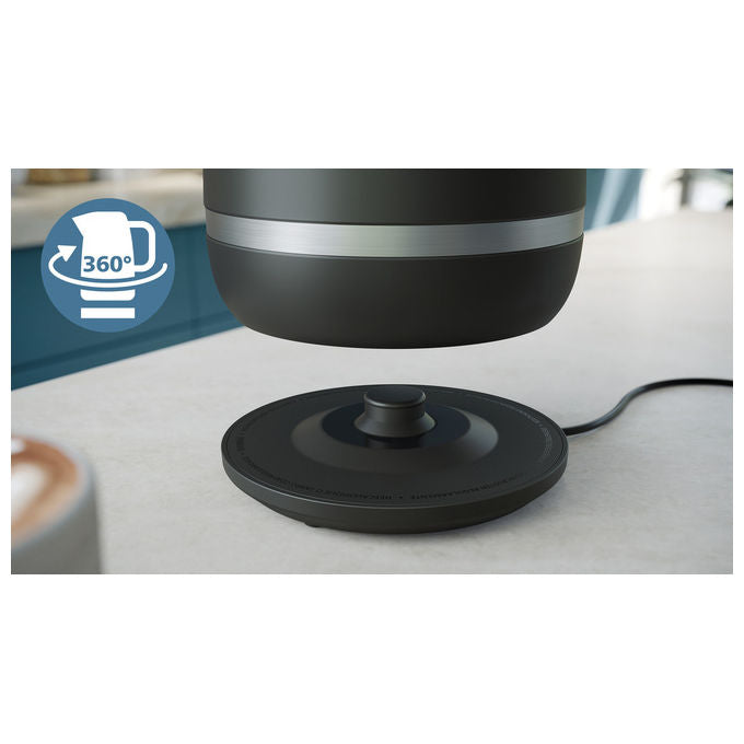 Philips, Bollitore Elettrico, 1.7 L, 2200 W, Serie 7000 HD9396-90, Nero