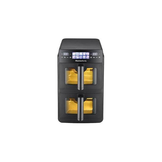 Melchioni, Friggitrice ad Aria Doppio Cassetto, 10L, 2600W, Giulia, Nero