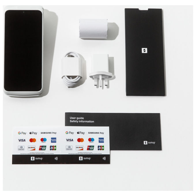 SumUp RDR-SAT-012 Terminal Terminale POS Wi-Fi 4G NFC Bluetooth 5.0 Stampante Integrata colore Bianco