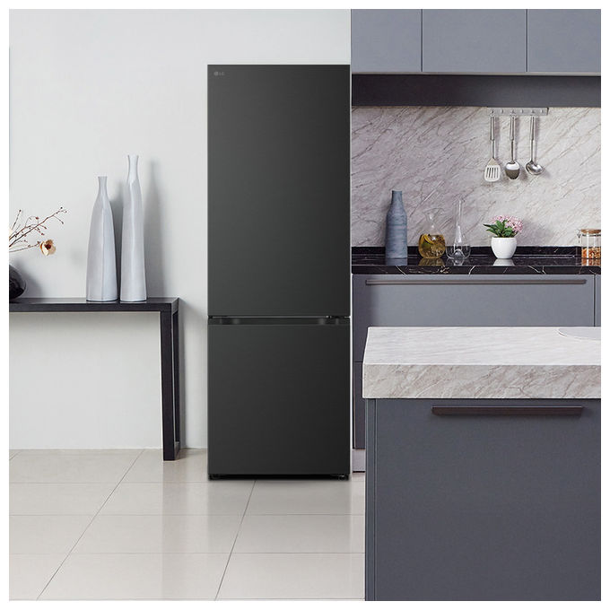 LG GBBW322CEV Frigorifero Combinato 70cm Classe C 465L Wi-Fi Total No Frost Acciaio Nero (697x2030x704 cm) colore Nero