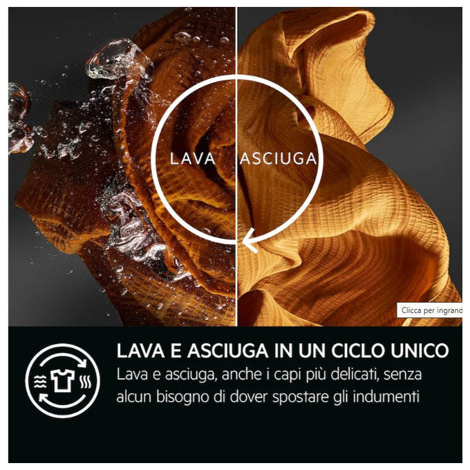 AEG LWR9E106AB Serie 9000 Lavasciuga Caricamento frontale 10-6 Kg 1551 rpm Classe A Pompa di calore AbsoluteCare colore Bianco