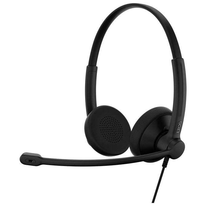 Epos, Cuffie da Ufficio Cablate, USB-C USB-A, con Microfono, Nero