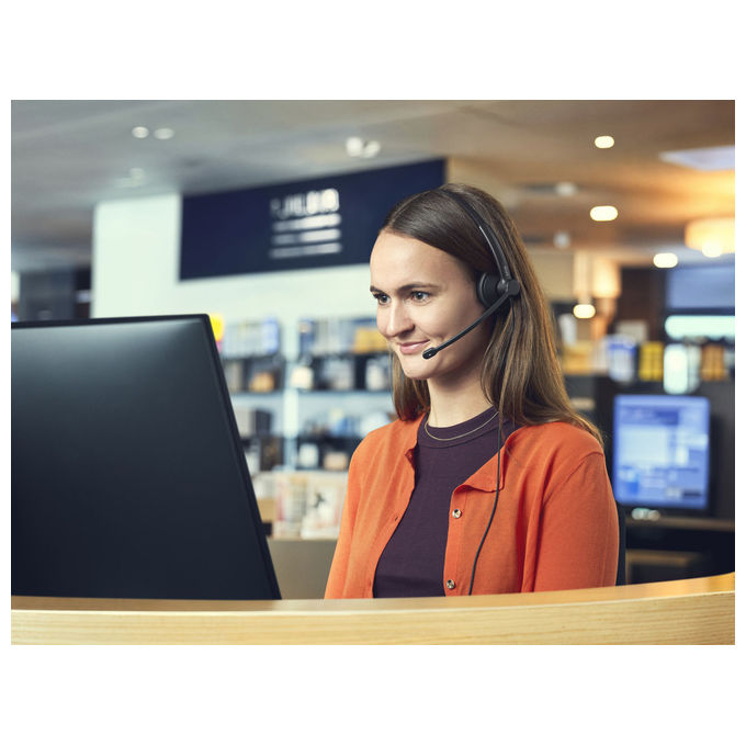Epos, Cuffie da Ufficio Cablate, USB-C USB-A, con Microfono, Nero