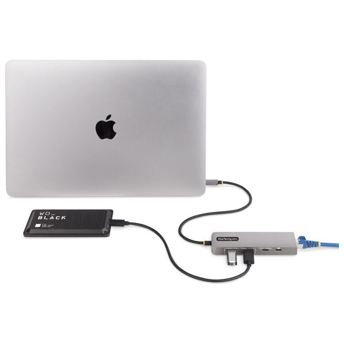 StarTech.com, Hub USB-C, 3 Porte, Ethernet 2.5 Gbps, Power Delivery 100W