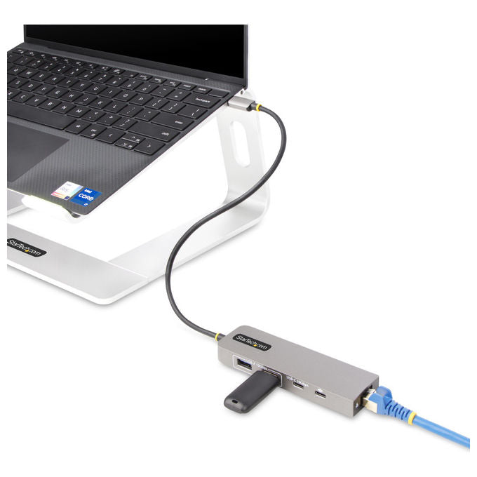 StarTech.com, Hub USB-C, 3 Porte, Ethernet 2.5 Gbps, Power Delivery 100W
