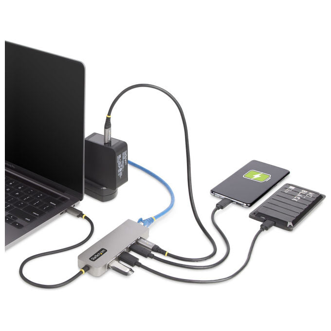 StarTech.com, Hub USB-C, 3 Porte, Ethernet 2.5 Gbps, Power Delivery 100W