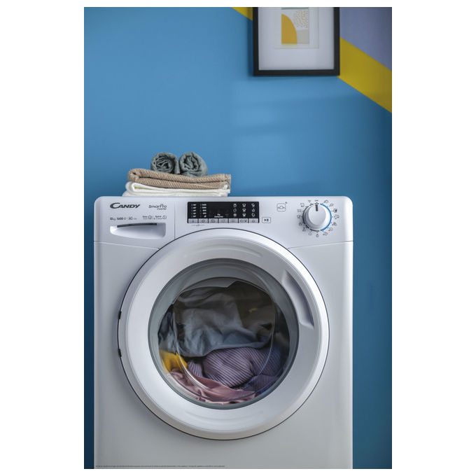 Candy CO474TWM6-1-S Smart Pro Inverter Lavatrice Caricamento Frontale 7 Kg 1400 rpm Classe A Wi-Fi 77 dB (85x60x49 cm) colore Bianco