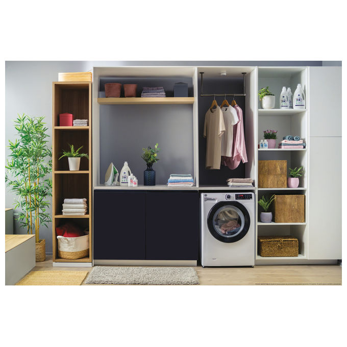 Hoover H3DPS 4646TAB6-S H-WashandDry 350 Lavasciuga Slim 6-4 Kg 1400 rpm Classe A Inverter Vapore Wi-Fi (85x60x45 cm) colore Bianco