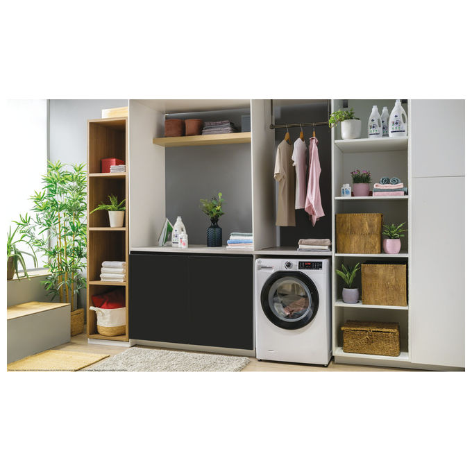 Hoover H3DPS 4646TAB6-S H-WashandDry 350 Lavasciuga Slim 6-4 Kg 1400 rpm Classe A Inverter Vapore Wi-Fi (85x60x45 cm) colore Bianco