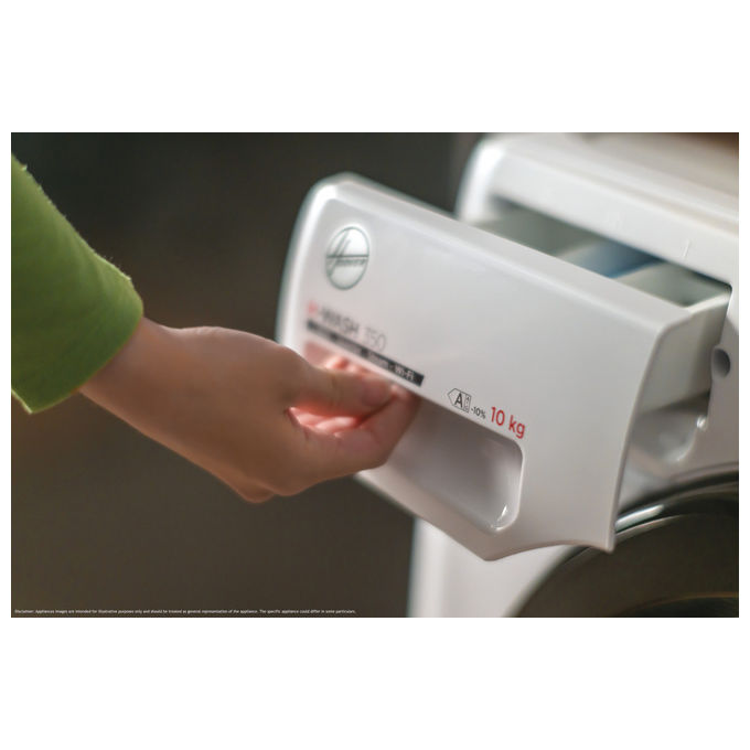 Hoover H3DPS 4646TAB6-S H-WashandDry 350 Lavasciuga Slim 6-4 Kg 1400 rpm Classe A Inverter Vapore Wi-Fi (85x60x45 cm) colore Bianco