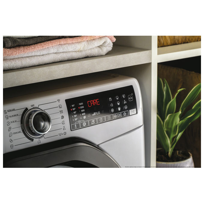 Hoover H3DPS 4646TAB6-S H-WashandDry 350 Lavasciuga Slim 6-4 Kg 1400 rpm Classe A Inverter Vapore Wi-Fi (85x60x45 cm) colore Bianco