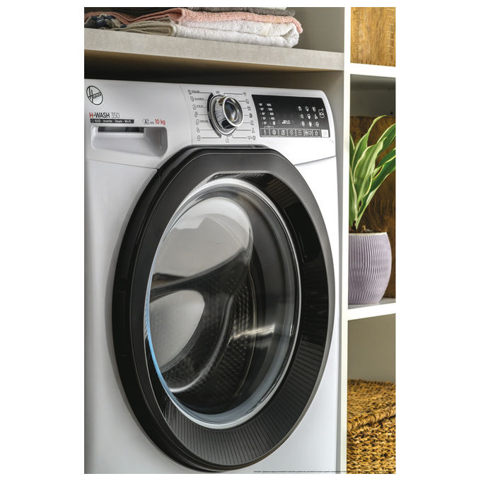 Hoover H3DPS 4646TAB6-S H-WashandDry 350 Lavasciuga Slim 6-4 Kg 1400 rpm Classe A Inverter Vapore Wi-Fi (85x60x45 cm) colore Bianco