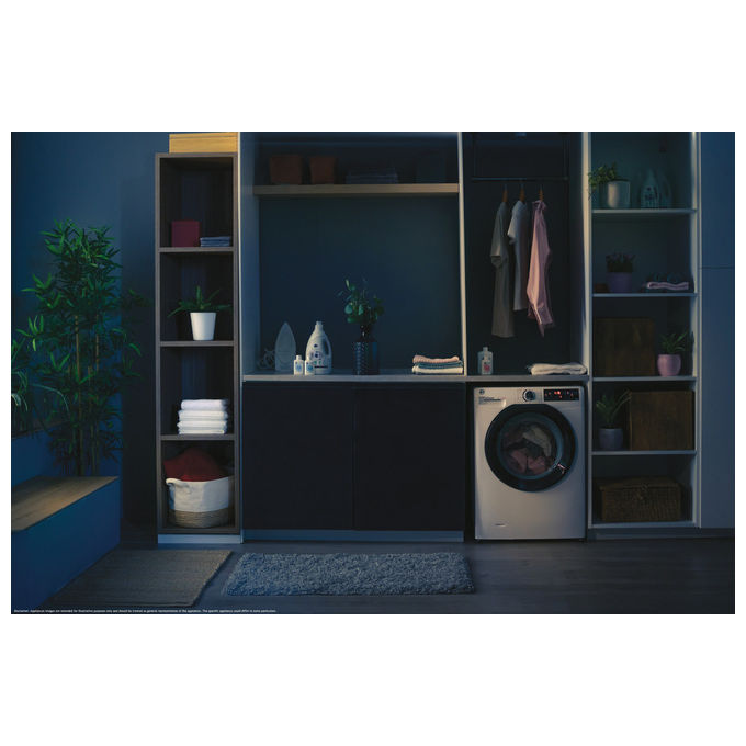 Hoover H3DPS 4646TAB6-S H-WashandDry 350 Lavasciuga Slim 6-4 Kg 1400 rpm Classe A Inverter Vapore Wi-Fi (85x60x45 cm) colore Bianco